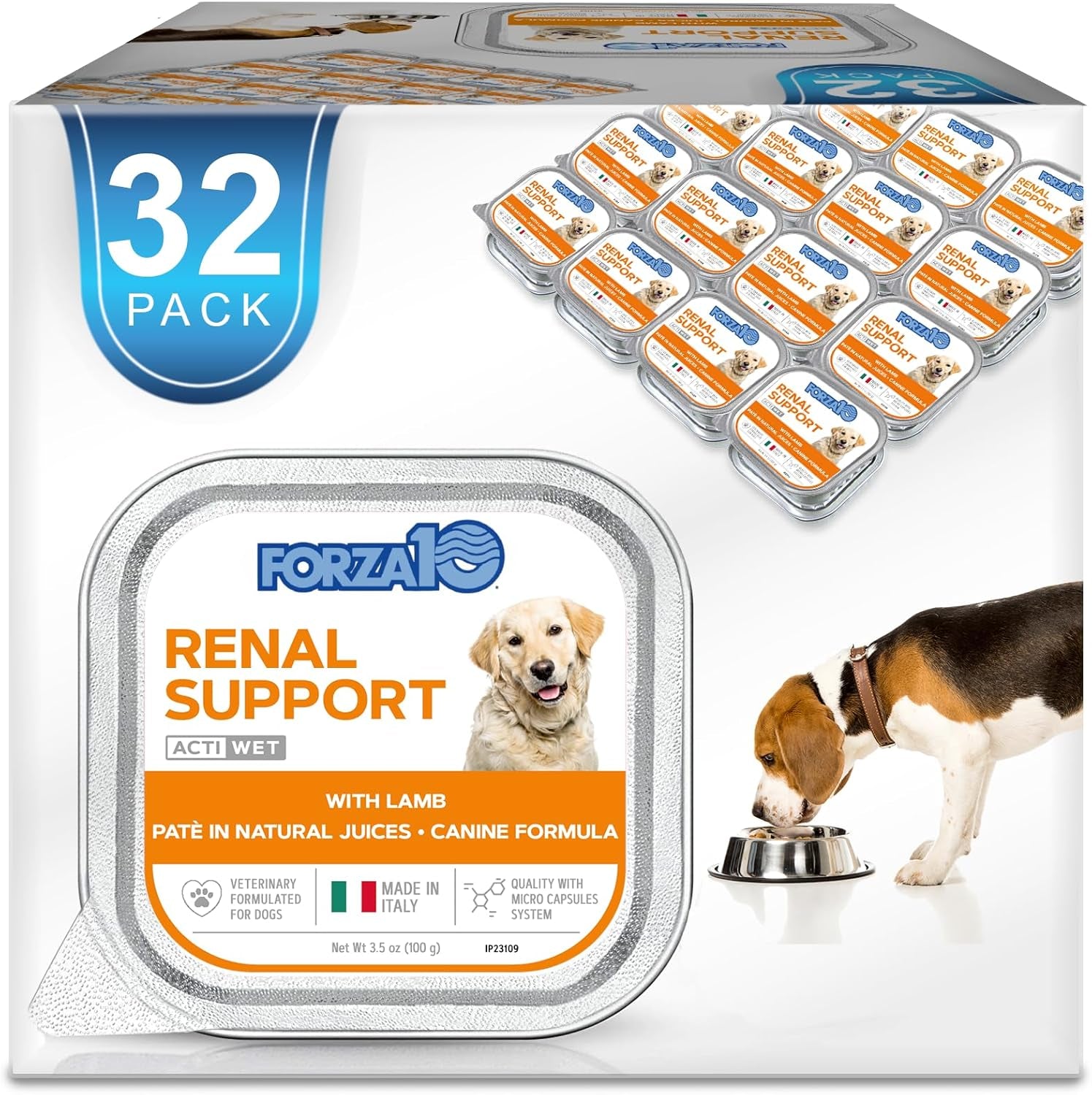 Wet Dog Food Kidney RENAL ACTIWET, 3.5Oz, Kidney Dog Food Wet, Renal Dog Food Lamb Flavor, Dog Renal Support Canned Dog Food